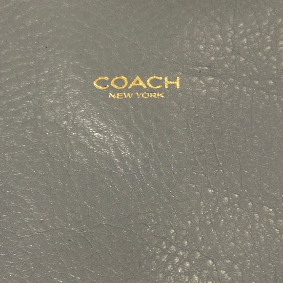 NWOT Coach Dusty Blue Leather Tote - Picture 3 of 12